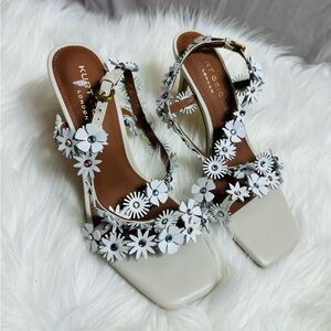 Kurt Geiger White Floral Heels